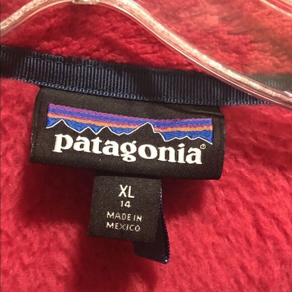 🎀 Patagonia Synchilla Retool Snap-T fleece Pullover kids XL (14) - Picture 3 of 8